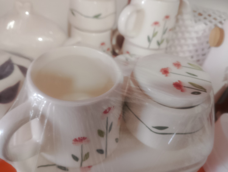 ست سه تکه چایخوری سرامیکی طرحدار