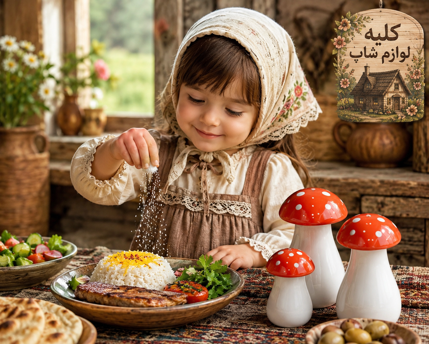 نمک پاش طرح قارچ سه عددی